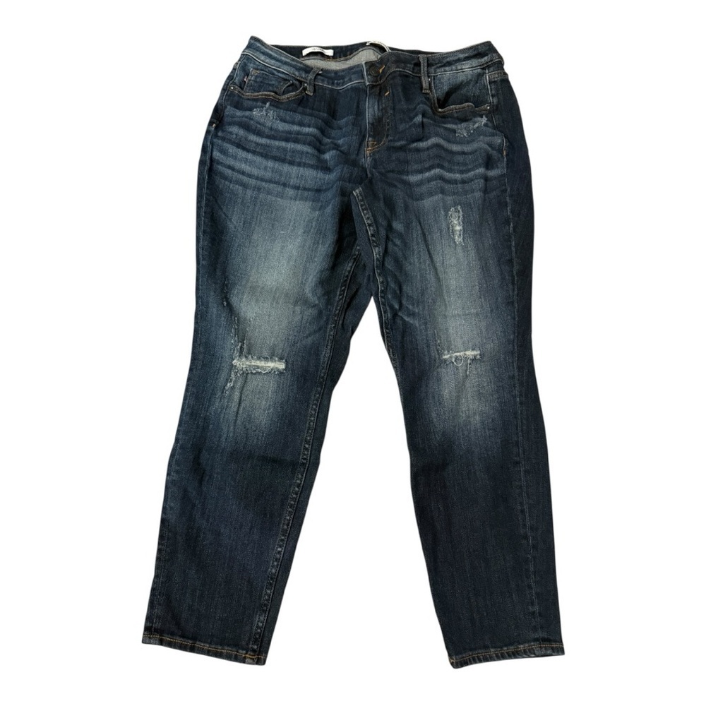 Vigoss Jagger Distressed Plus Size Jeans Med/Dark Wash